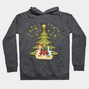 Snowman Love - Stars and Tree Hoodie